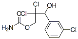 1-(m-クロロフェニル)-2,2-ジクロロ-1,3-プロパンジオール3-カルバマート 化学構造式