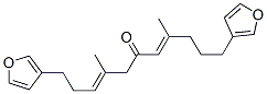 (3E,7E)-1,11-ジ(3-フリル)-4,8-ジメチル-3,7-ウンデカジエン-6-オン 化学構造式