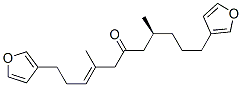 (S,E)-1,11-ビス(3-フリル)-4,8-ジメチル-3-ウンデセン-6-オン 化学構造式