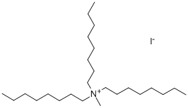 N-メチル-N,N-ジオクチル-1-オクタンアミニウム·ヨージド 化学構造式