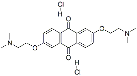 2,6-bis[2-(dimethylamino)ethoxy]anthraquinone dihydrochloride Struktur