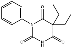 1-フェニル-5,5-ジエチルバルビツル酸 化学構造式