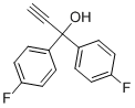 1,1-BIS-(4-FLUORO-PHENYL)-PROP-2-YN-1-OL 化学構造式