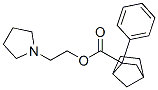 2-フェニルビシクロ[2.2.1]ヘプタン-2-カルボン酸2-(1-ピロリジニル)エチル 化学構造式