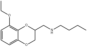 2-(ブチルアミノメチル)-8-エトキシ-1,4-ベンゾジオキサン 化学構造式