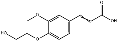 3-[4-(2-ヒドロキシエトキシ)-3-メトキシフェニル]プロペン酸 化学構造式