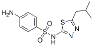 4-amino-N-[5-(2-methylpropyl)-1,3,4-thiadiazol-2-yl]benzenesulfonamide 结构式