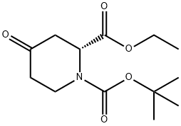 Ethyl (R)-(+)-1-Boc-4-oxopiperidine-2-carboxylate, 95% Struktur
