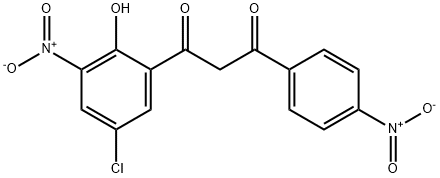 1,3-PROPANEDIONE, 1-(5-CHLORO-2-HYDROXY-3-NITROPHENYL)-3-(4-NITROPHENYL)- Struktur