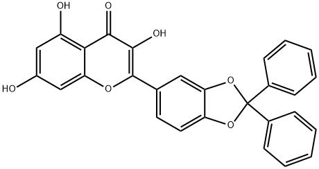 2-(2,2-diphenylbenzo[d][1,3]dioxol-5-yl)-3,5,7-trihydroxy-4H-chroMen-4-one,357194-03-7,结构式