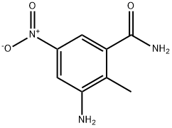 3-氨基-2-甲基-5-硝基苯甲酰胺 结构式