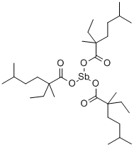 トリス(ネオデカン酸)アンチモン(III) 化学構造式