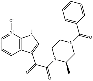 4-苯甲酰基-2-甲基-1-[(7-氧化-1H-吡咯并[2,3-B]吡啶)氧代乙, 357262-90-9, 结构式