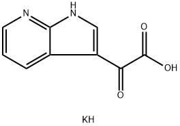 Α-オキソ-7-アザインドール-3-酢酸カリウム 化学構造式