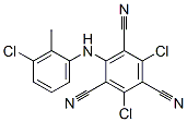 2,4-Dichloro-6-[(3-chloro-2-methylphenyl)amino]-1,3,5-benzenetricarbonitrile Structure