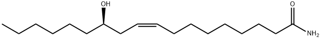 [R-(Z)]-12-hydroxy-9-octadecenamide Structure