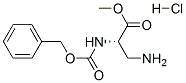2-(S)-[N-カルボベンジルオキシ]アミノ-3-アミノプロピオン酸メチル, 塩酸塩 化学構造式