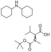 N-叔丁氧羰基-N-甲基-L-缬氨酸二环己基铵盐, 35761-42-3, 结构式