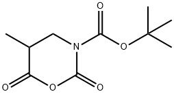N-BOC-Β-アラニン-Α-メチル-N-カルボキシ無水物 化学構造式