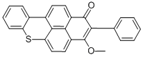 3-メトキシ-2-フェニル-1H-ナフト[2,1,8-mna]チオキサンテン-1-オン 化学構造式