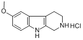 6-メトキシ-1,2,3,4-テトラヒドロ-9H-ピリド[3,4-B]インドール 塩酸塩 化学構造式
