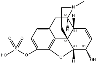 7,8-Didehydro-4,5α-epoxy-17-methylmorphinan-3,6α-diol 3-sulfate Structure