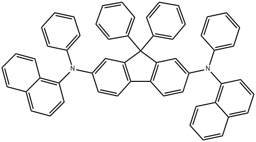 N,N'-ジ(1-ナフチル)-N,N',9,9-テトラフェニル-9H-フルオレン-2,7-ジアミン 化学構造式