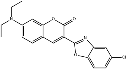 3-(5-氯-2-苯并噁唑基)-7-(二乙基氨基)-2H-1-苯并吡喃-2-酮, 35773-43-4, 结构式
