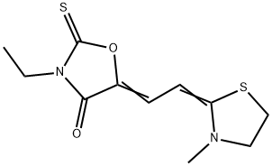 3-エチル-5-[2-(3-メチルチアゾリジン-2-イリデン)エチリデン]-2-チオキソ-4-オキサゾリジノン 化学構造式