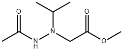 Acetic  acid,  [2-acetyl-1-(1-methylethyl)hydrazino]-,  methyl  ester  (9CI) Structure