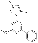 PYRIMIDINE, 4-(3,5-DIMETHYL-1H-PYRAZOL-1-YL)-6-METHOXY-2-PHENYL- Structure