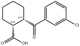 CIS-2-(3-CHLOROBENZOYL)CYCLOHEXANE-1-CARBOXYLIC ACID Struktur