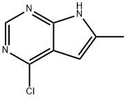 4-クロロ-6-メチル-7H-ピロロ[2,3-D]ピリミジン 化学構造式