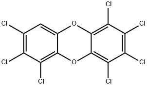 1,2,3,4,6,7,8-七氯二苯并-对-二恶英, 35822-46-9, 结构式