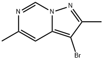 3-BROMO-2,5-DIMETHYL-PYRAZOLO[1,5-C]PYRIMIDINE 结构式