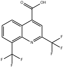 2,8-ビス(トリフルオロメチル)-4-キノリンカルボン酸 化学構造式