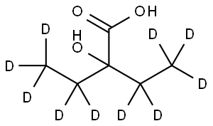 2-ETHYL-D5-2-HYDROXYBUTYRIC-3,3,4,4,4-D5 ACID Struktur