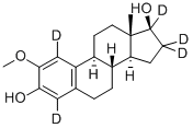 2-甲氧雌二醇-1,4,16,16,17-D5 结构式