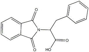2-(1,3-Dioxo-1,3-dihydro-2H-isoindol-2-yl)-3-phenylpropanoic acid Struktur