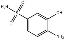 4-アミノ-3-ヒドロキシベンゼンスルホンアミド 化学構造式