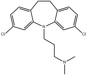 3,7-Dichloro-5-[3-(dimethylamino)propyl]-10,11-dihydro-5H-dibenz[b,f]azepine Struktur