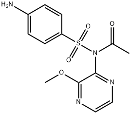 N-[(p-aminophenyl)sulphonyl]-N-(3-methoxypyrazinyl)acetamide Structure