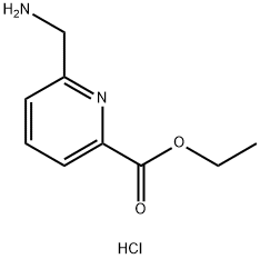 6-(Aminomethyl)-2-pyridinecarboxylic acid ethyl ester monohydrochloride Struktur