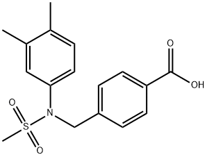 4-[[(3,4-二甲基苯基)-甲磺酰基-氨基]甲基]苯甲酸,359020-78-3,结构式