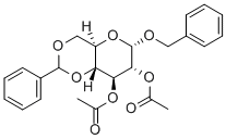 ベンジル4-O,6-O-ベンジリデン-α-D-グルコピラノシドジアセタート 化学構造式