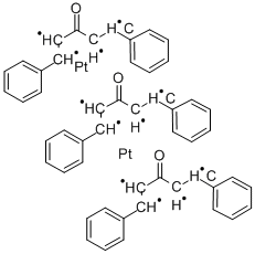 三(二亚苄基茚丙酮)二铂, 35915-79-8, 结构式