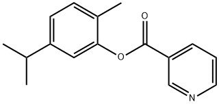 3-ピリジンカルボン酸2-メチル-5-(1-メチルエチル)フェニル 化学構造式