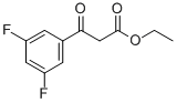 3-(3,5-ジフルオロフェニル)-3-オキソプロパン酸エチル 化学構造式