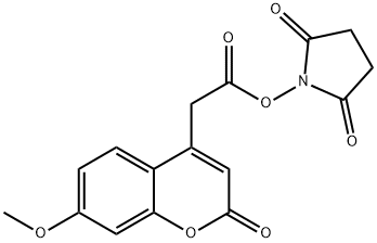 7-Methoxycoumarin-4-acetic Acid N-Succinimidyl Ester Struktur