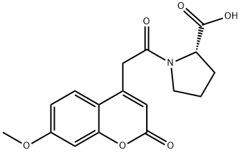 7-METHOXYCOUMARIN-4-ACETYL-L-PROLINE Structure